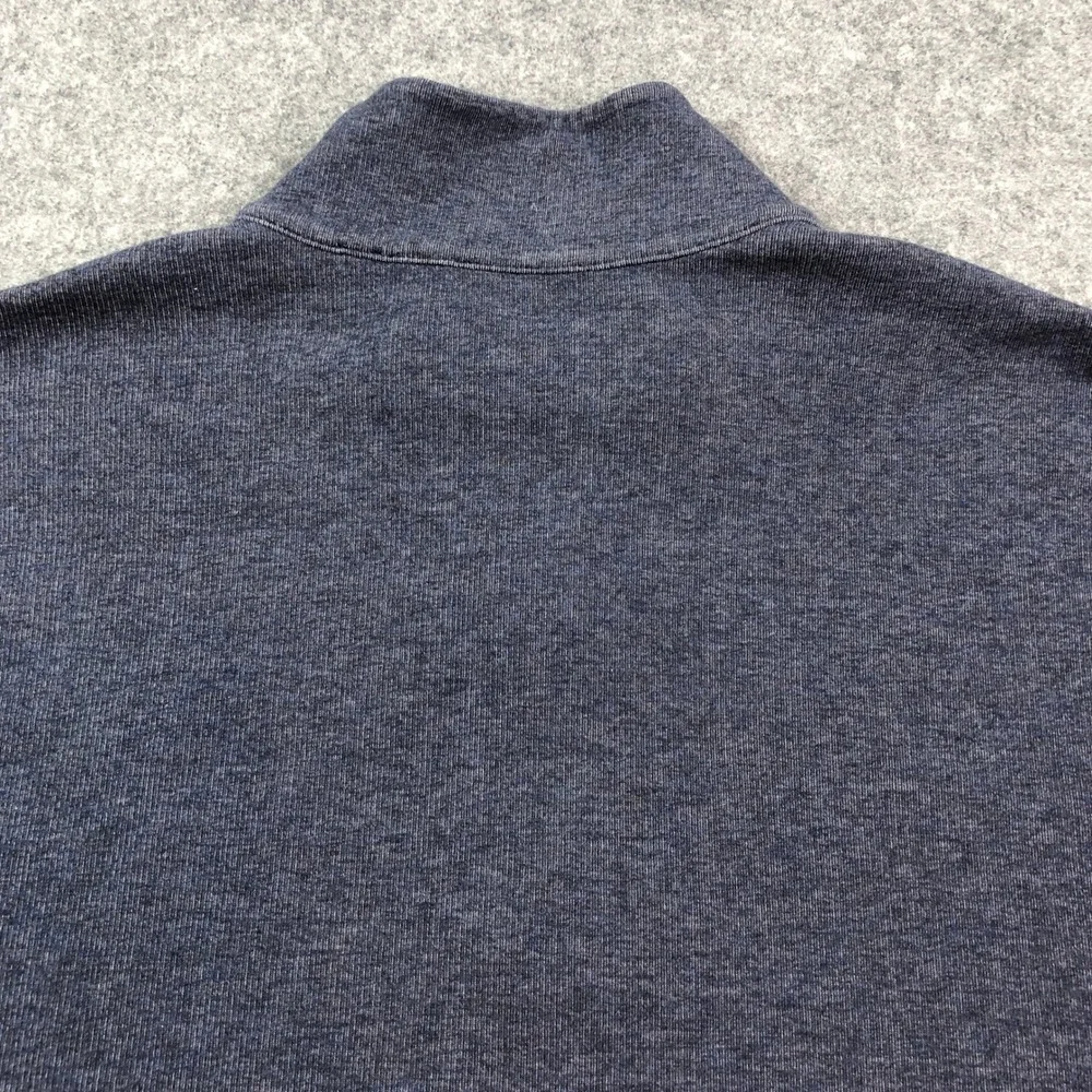 Vince Mens Sweater XL Heather Blue Long Sleeve Quarter-Zip Luxury Minimal - Picture 6 of 10
